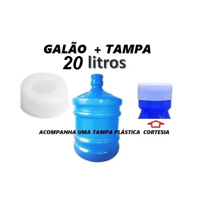 Galão Novo 20 Litros Com Tampa Validade 2025/2028 | Shopee Brasil