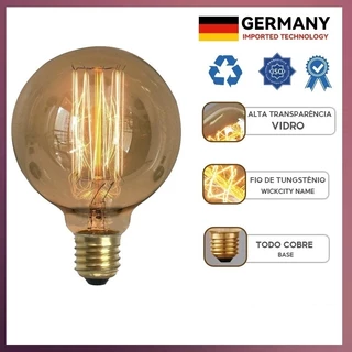 Kit 3 Lâmpada Retrô G80 de Filamento Led 4w 2400k bivolt