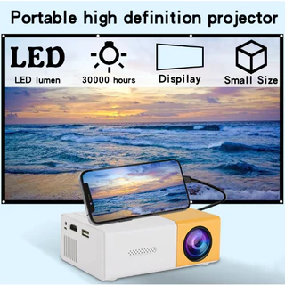 Mini Projetor Portátil Led 1080p 600 Lúmens Hdmi YG300 Envio Imediato，mini+projetor