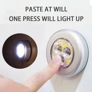 5 pcs LED Adesiva sem Fio Touch de Pilha de Segurança Portátil para Armário (03 Lâmpadas dentro da LED)