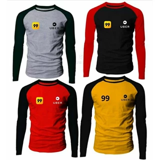 Camiseta Uber 99 manga longa Raglan poliéster
