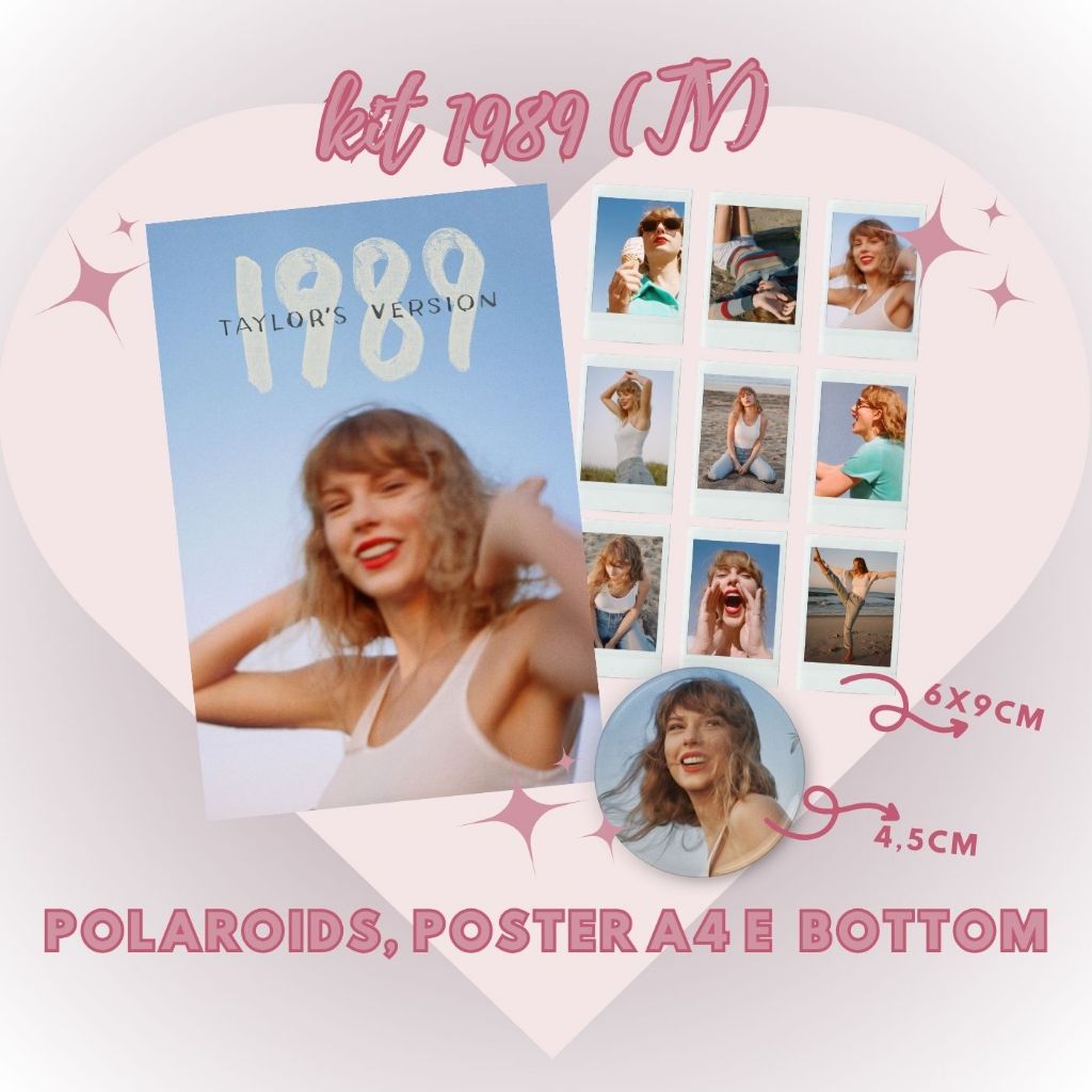 Kit Taylor Swift 1989 TV FANMADE (1 Poster A4, 1 Bottom 4,5cm e 9 ...