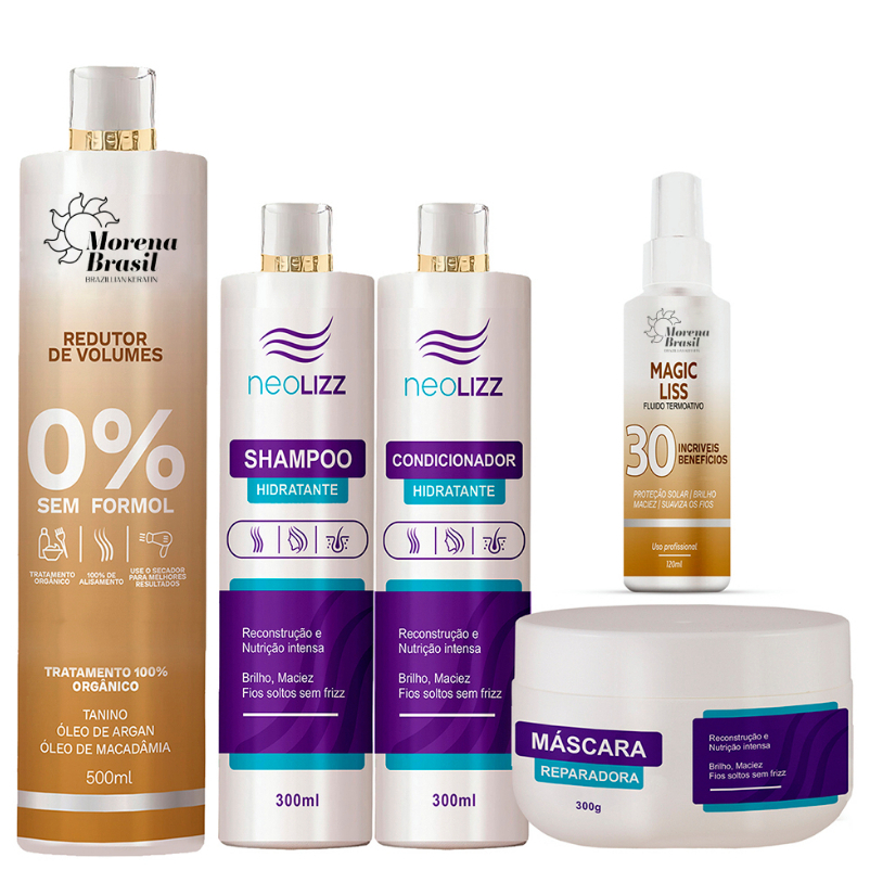 Kit Realinhamento Capilar Chuveiro Sem Formol + Kit Pós-Química ...