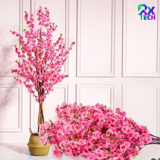 120CM Kit 10/500 Flores Buquê De Flores Ramo De Cereja Artificial, Flor De Pêssego Artificial, Decoração De Casamento