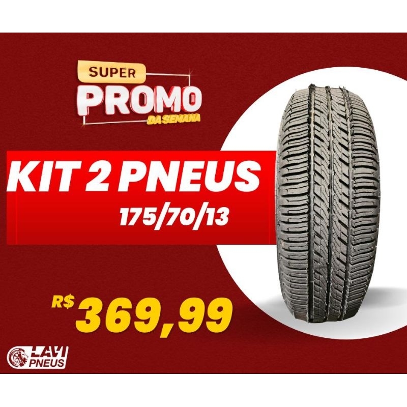 Pneu aro 13 175/70/13 KIT COM DOIS PNEUS QUEIMA DE ESTOQUE, VENHA CONFERIR !!!