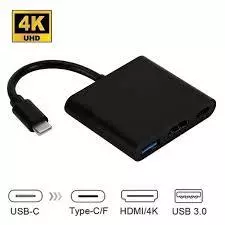 Adaptador tipo C para 4K USB 3.0 HDMI compatível com hub doca divisor Macbook Air Pro