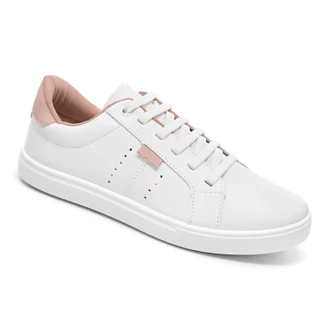 Tênis Feminino Calce Fácil Branco Elástico Casual MDI62