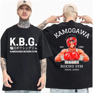 Camiseta Simples Mangá Hajime No Ippo Blusa Confortável Personagem Kamogawa Genji Unissex De Algodão Lendário Boxeador