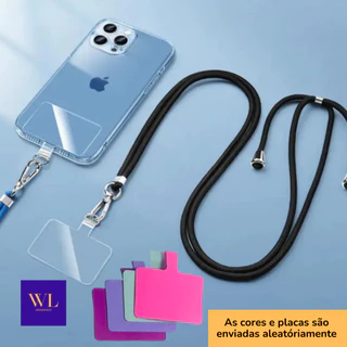Kit 3 Cordão Strap Para Celular Ajustável – Alça de Pescoço e Ombro/ Anti-Perda/ Removível/ Universal Para Smartphone em Oferta na Shopee