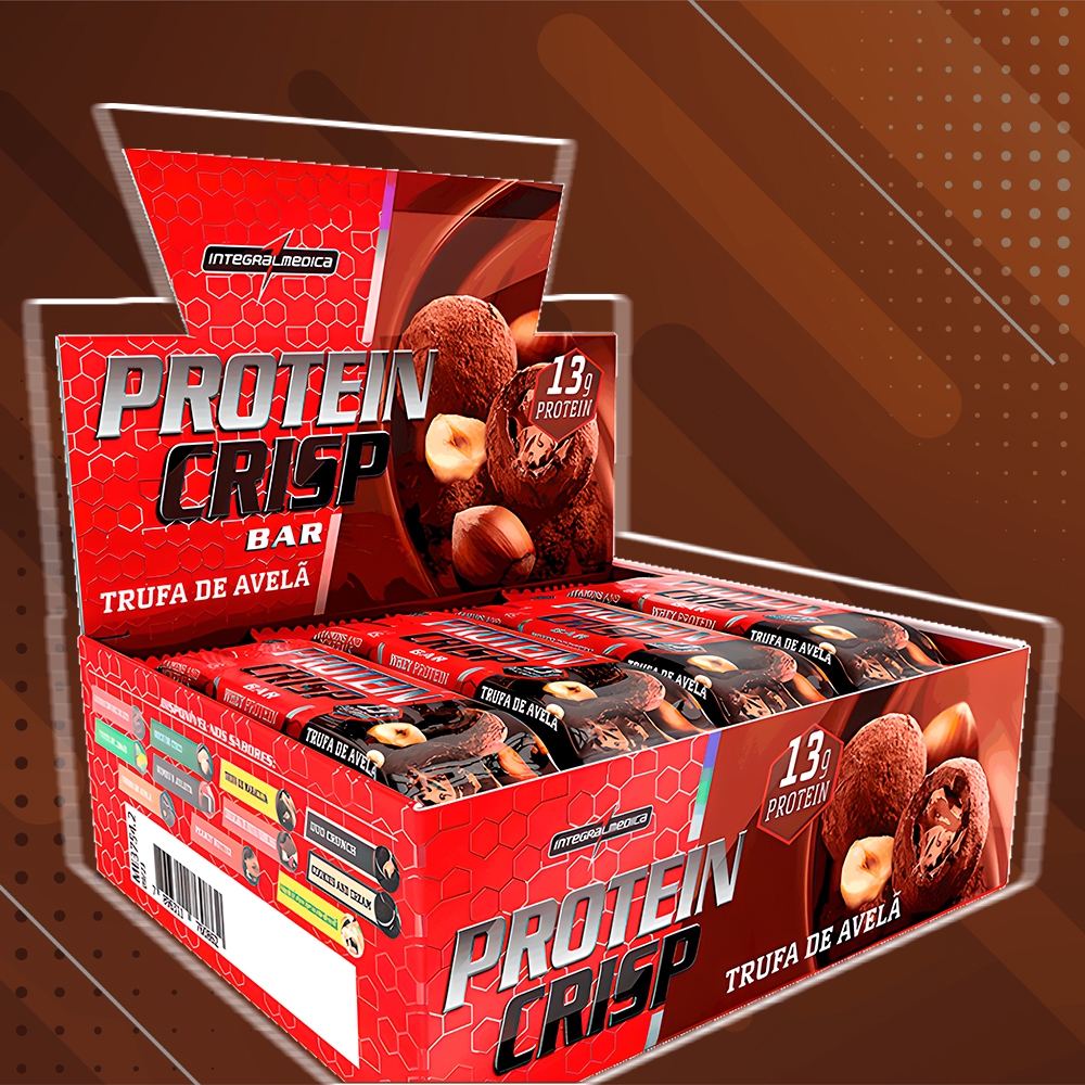 Protein Crisp Bar (540g) 12un Trufa de Avelã Integralmedica