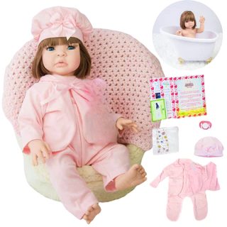 Bebê Reborn barato em silicone que pode dar banho