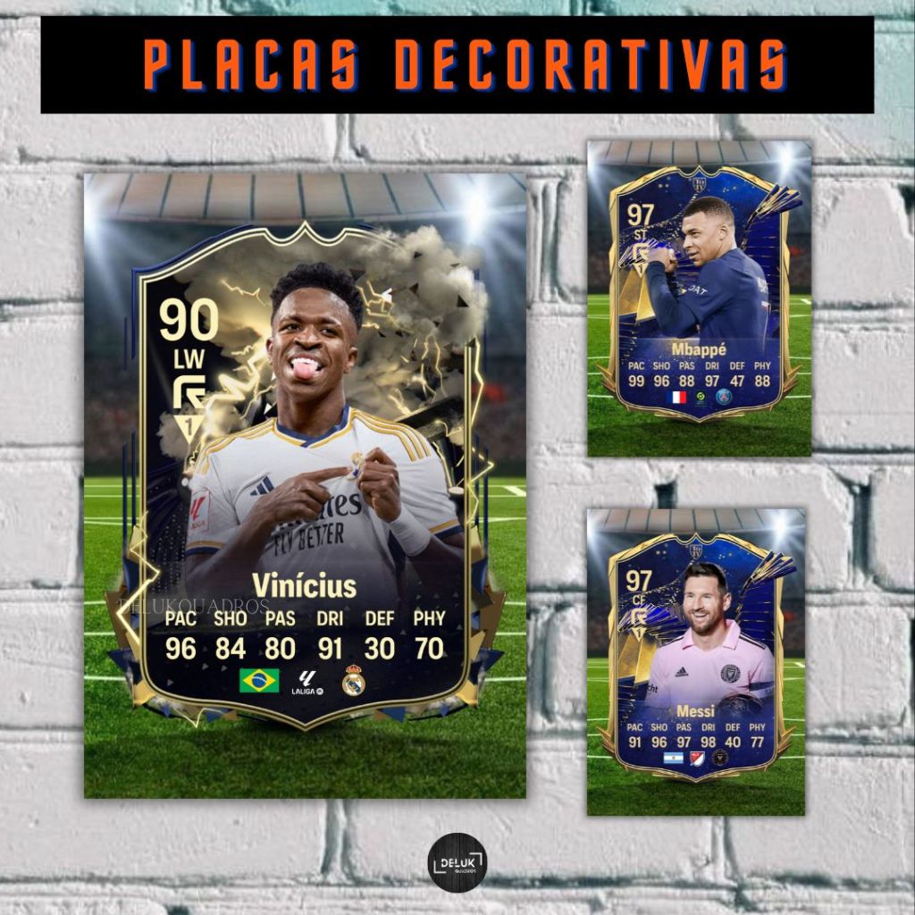 PLACAS DECORATIVAS - CARD FIFA, GAME, FUTEBOL | Shopee Brasil