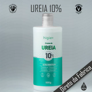 Creme de Ureia 10% 500g Ultra Hidratacao - Produto 100% Vegano Marca Higie+