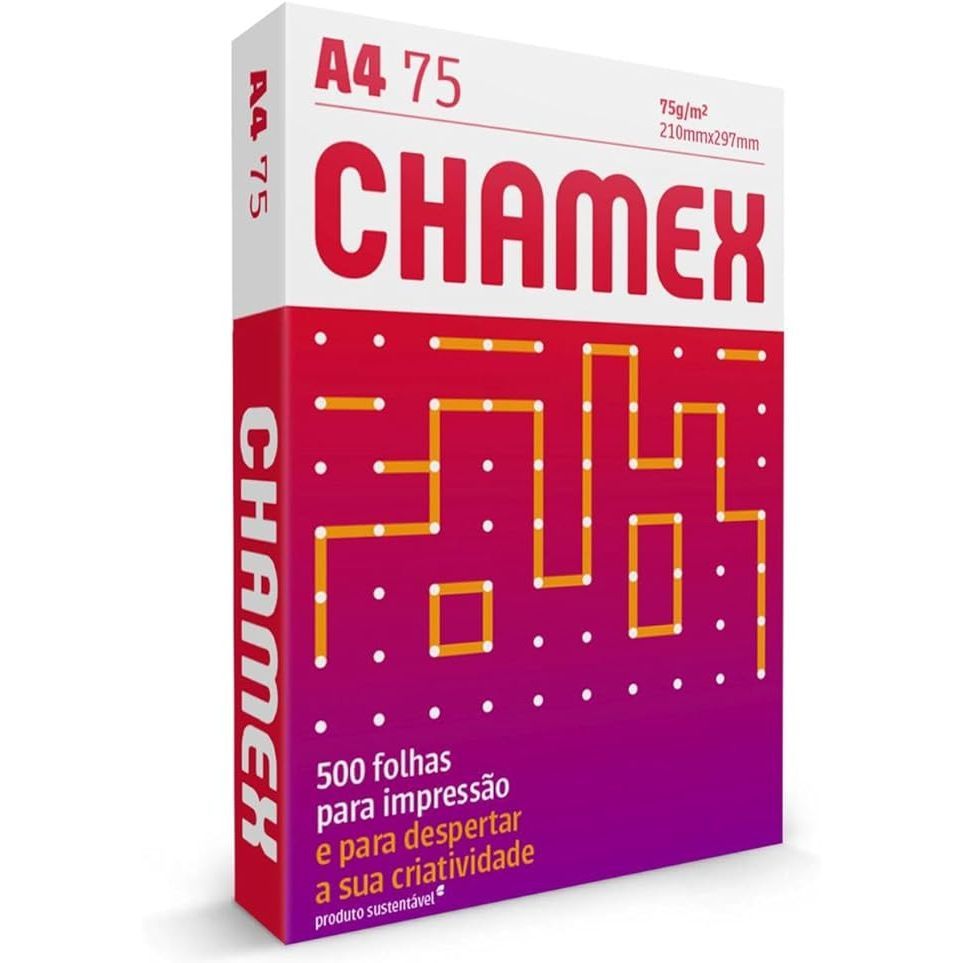 Papel Sulfite A4 75g - 210x297 - Chamex - 500 folhas