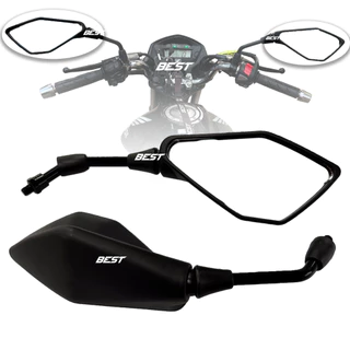 Par Retrovisor Kawasaki Z400 Lente Convexa Rosca Honda Titan Fan Xre 300
