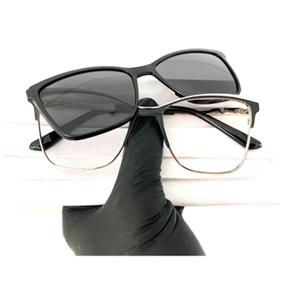 Óculos Armação Para Grau Feminino Clipon Ultra Life 2 Em 1 Metal Grau E Solar Moderna Moda Garantia A004