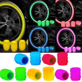 KIT 8 Mini Tampa Colorida Fluorescente de Plástico para Pneu Válvula Proteção Estilo