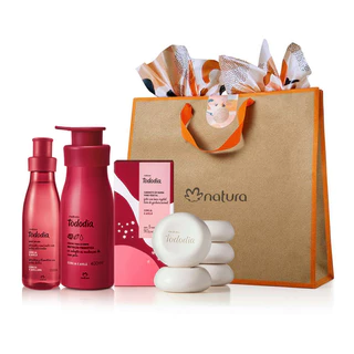 Natura Tododia Cereja e Avelã Kit 3 Produtos
