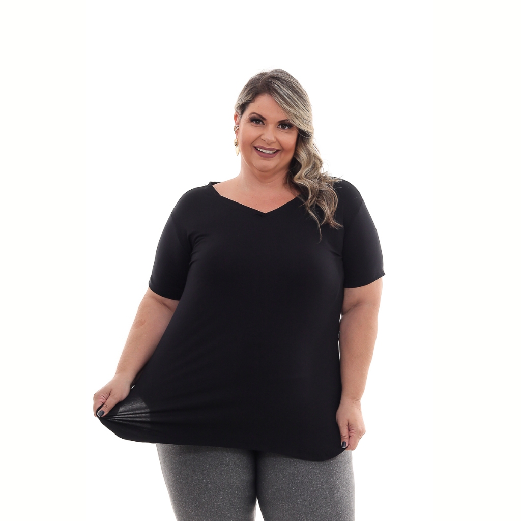 Camiseta Feminina Modal Plus Antiodor | Shopee Brasil