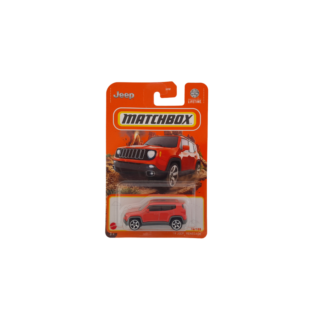 Matchbox 2022 – Jeep Renegade Blu '19, Serie 6/100, Carta Corta HFR72 – Modellino Da Collezione