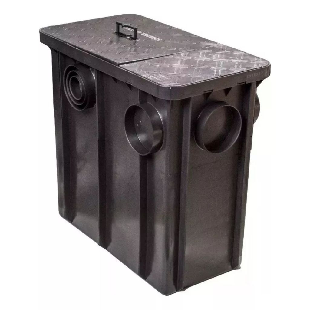Caixa de Gordura Grande Sifonada 50 Litros + Cesto Limpeza Alta ...