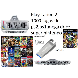 Pen Drive 32gb com Jogos/ios Ps2 pronto para OPL