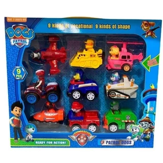 Kit Com 9 Carrinhos De Fricção Patrulha Canina