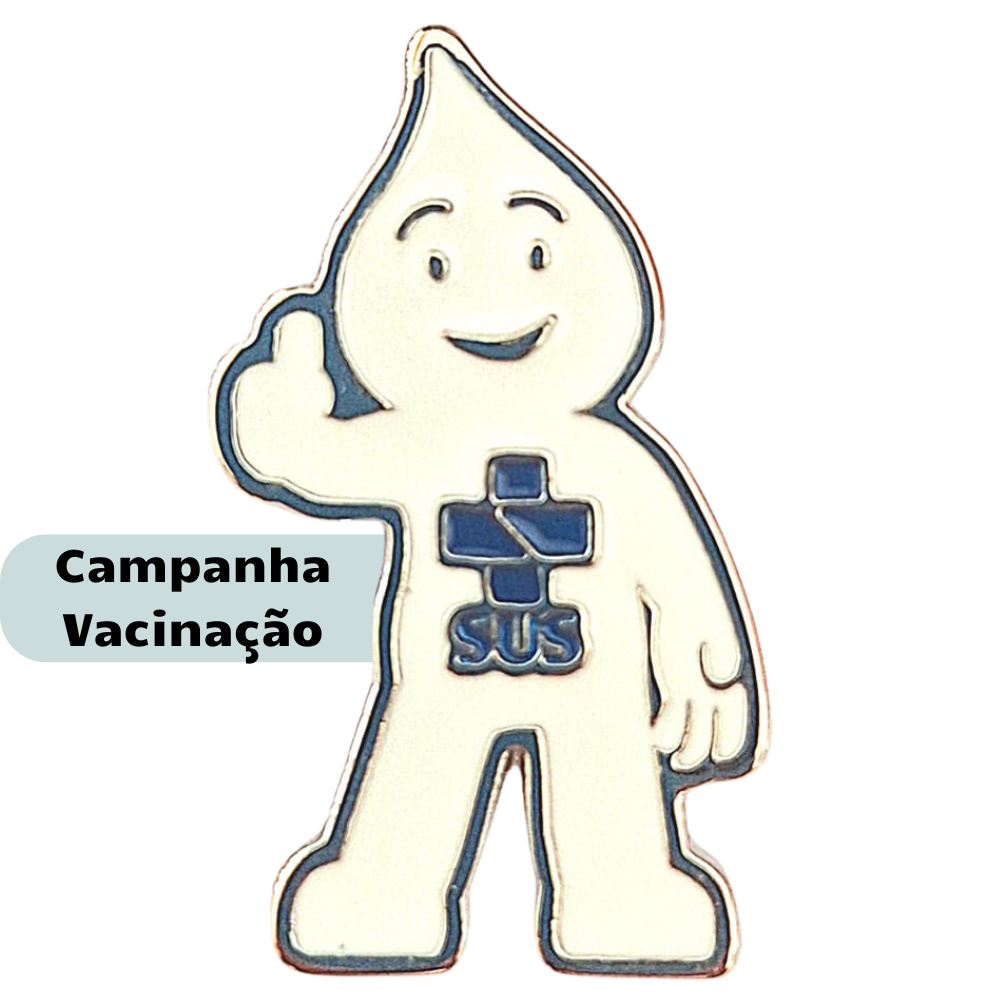 Pin Broche Boton Zé Gotinha Positivo Campanha De Vacinação Enfermagem ...