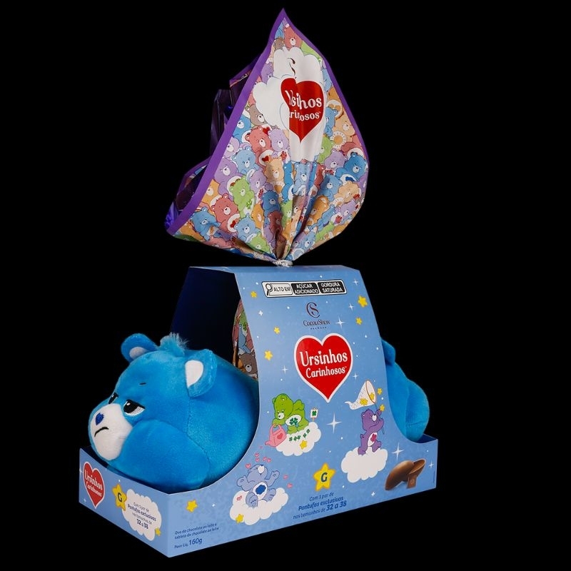 Ovo de páscoa pantufa ursinhos carinhosos ursinho zangadinho g 160g