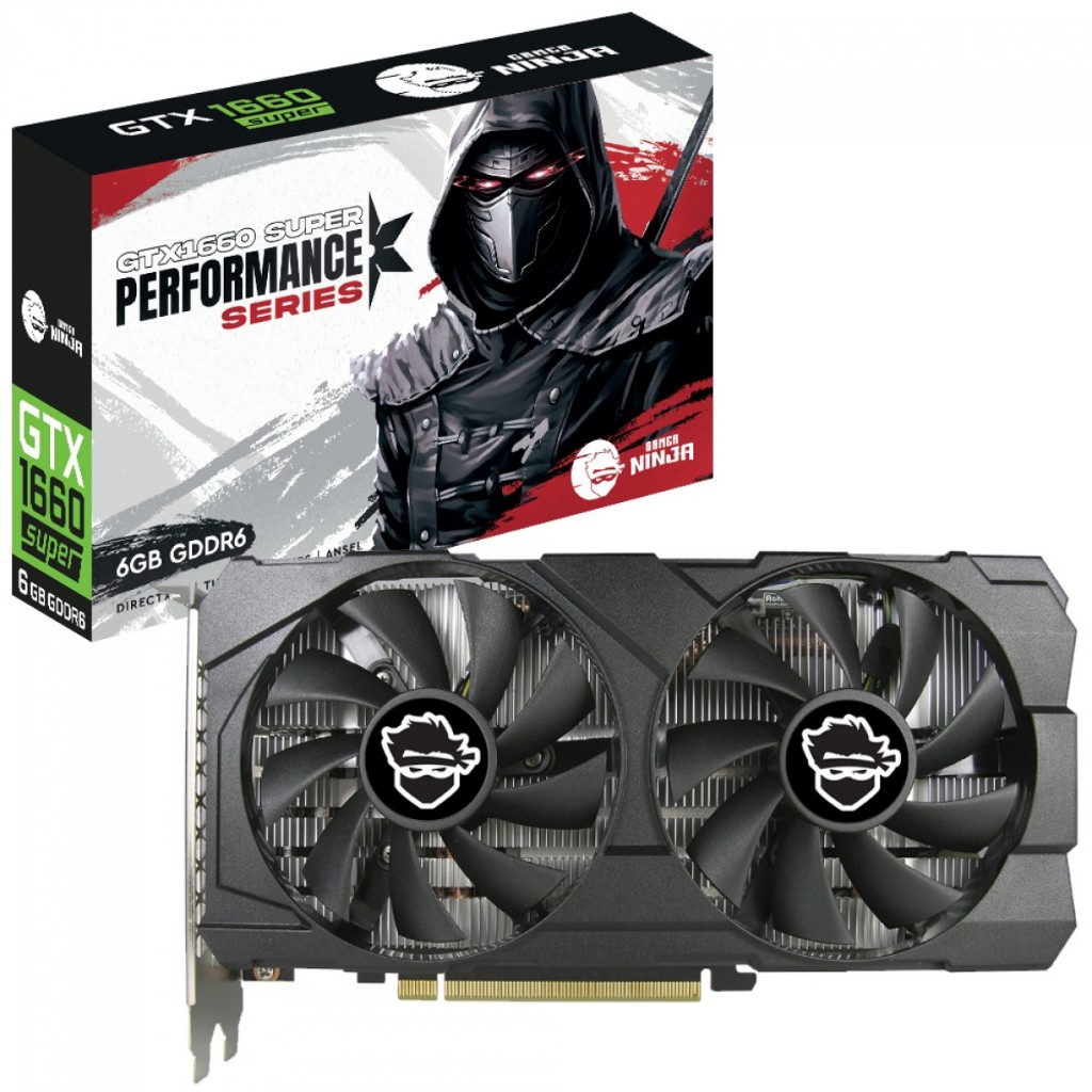 Placa de Vídeo Gamer Ninja NVIDIA GeForce GTX 1660 Super Performance Series, 6GB, GDDR6