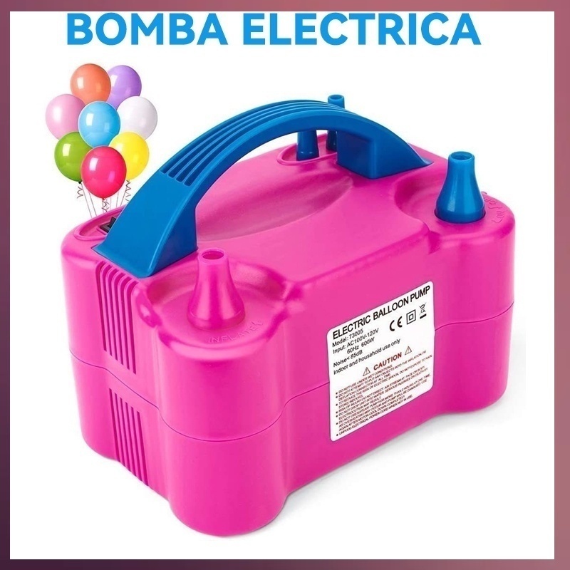 Elétrica Inflador Compressor 220V Bomba Balões Bexigas 2 Bicos Festas ...