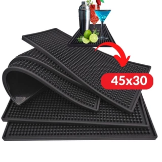 Tapete Escorredor de Louça 45x30 Emborrachado Antiderrapante para Secar Louça, Preparar Drinks Barmen e Protege Móveis