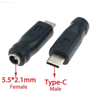 USB Tipo-C para DC Plug Jack Conectores, macho para fêmea adaptador