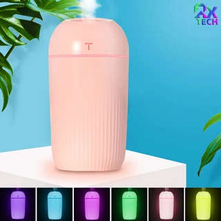 Umidificador De Ar E Difusor Aromatizador Grande De Ambiente 420ml Ultrassónico Rosa Purificador De Ar Portátil Usb Com Led Noturna Para Quarto