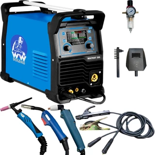 Máquina Inversora De Solda Mig Com ou Sem Gás, Tig, MMA E Corte Plasma Multicut 255 250A 220V em Oferta na Shopee