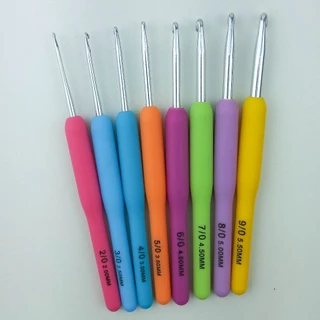 Kit Agulha Crochê 08 Unidades Cabo Ergonômico Ponta Alumínio Barbante em Oferta na Shopee