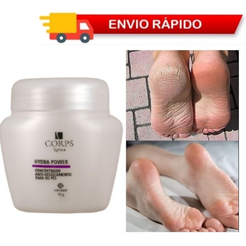 Creme Anti Ressecamento Hydra Power Para Pés + Luva Silicone