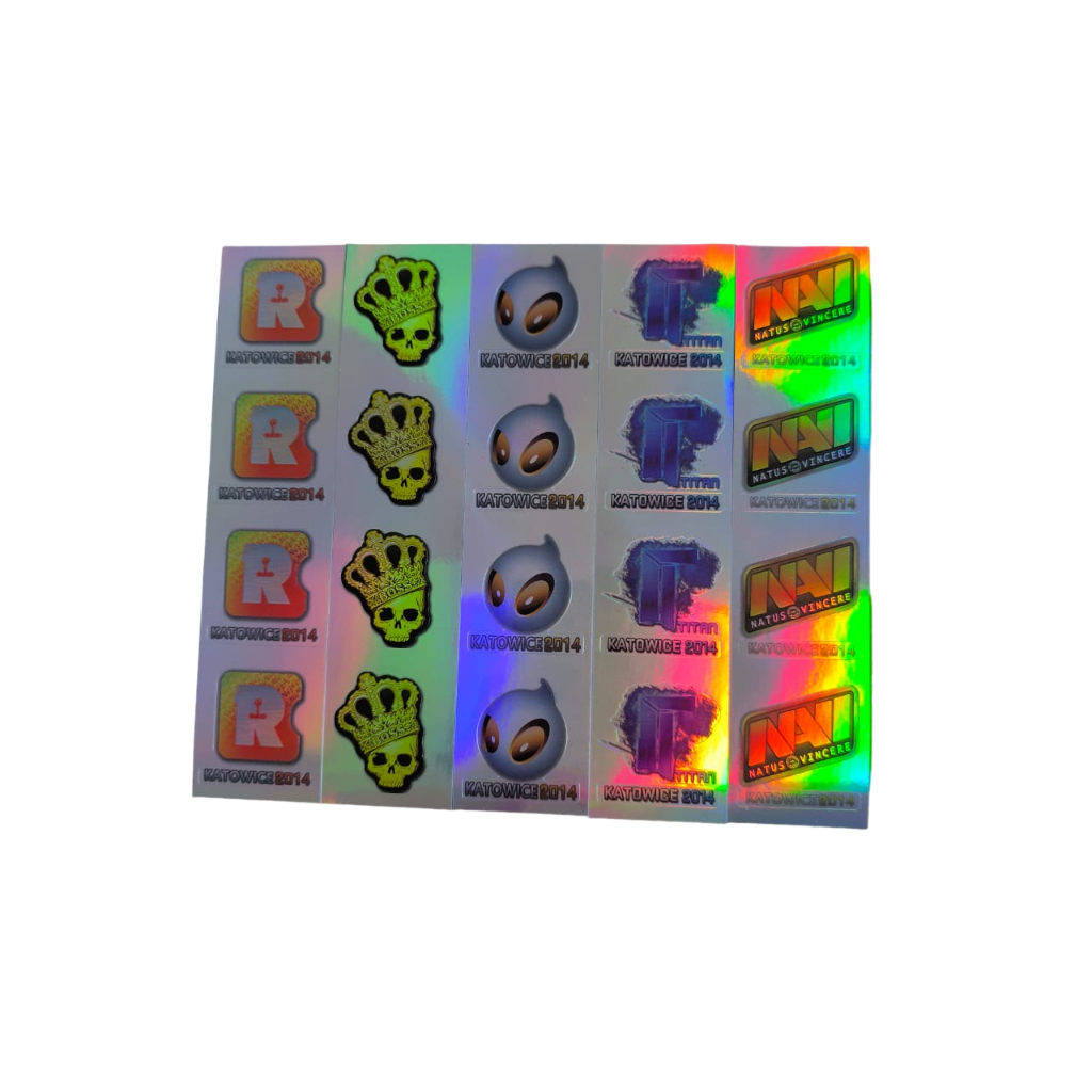CSGO Kit 20 adesivos Counter strike Holográficos Titan katowice 2014 ...