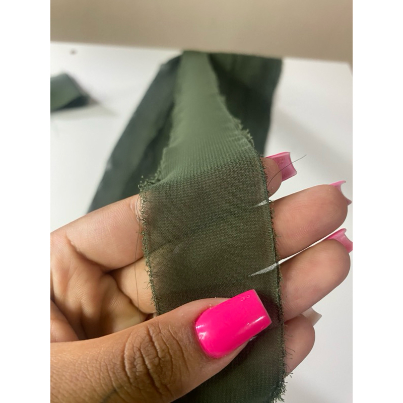 5 rolos de Fita Chiffon rústica e desfiada para casamento, batizado, convite lembrança, melhor preço