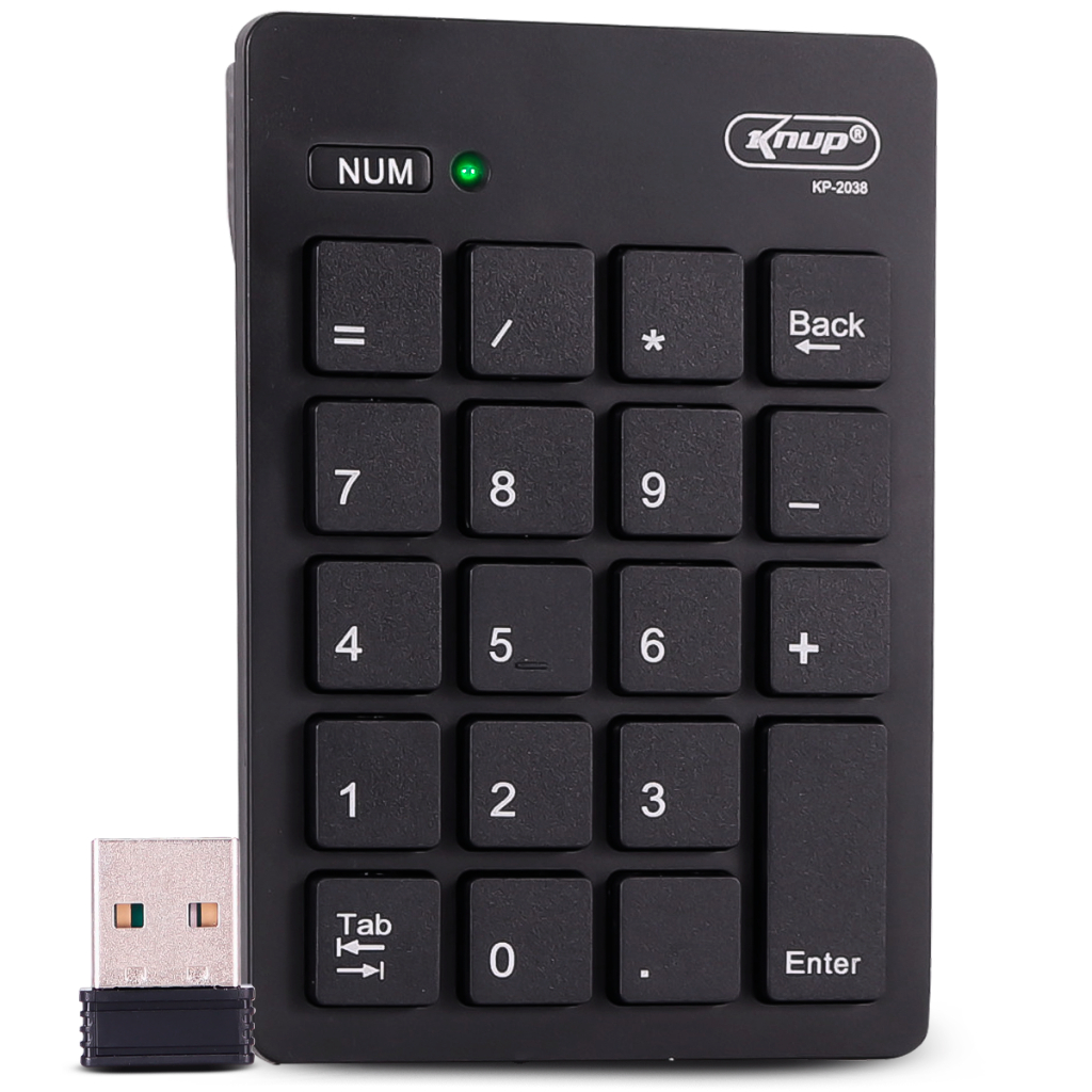 Teclado Numérico Usb sem Fio 2,4Ghz para Pc Computador Notebook Mac
