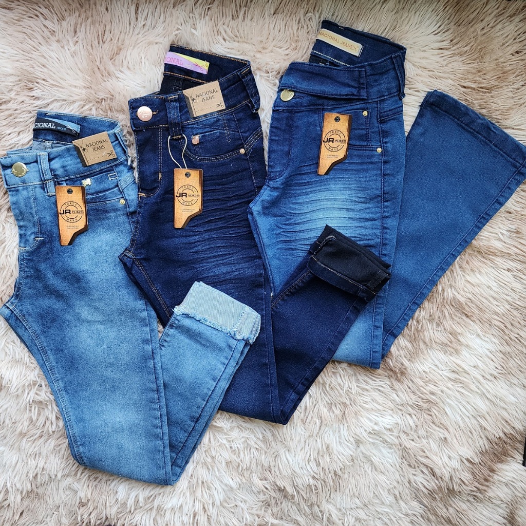 Fashion calça jeans infantil 8 anos