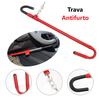 Trava de Segurança Carneiro Antifurto Pedal E Volante De Aço Para Carro em Oferta na Shopee