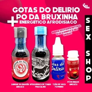 Kit prazer do casal, po magico da bruxinha, sangue do dragão produtos sex shop erótico prazer feminino