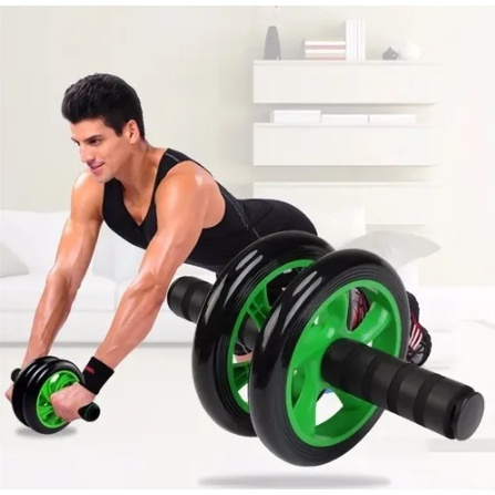 Roda DUPLA Abdominal Para Exercicio Lela Esportiva Academia Equipamento Fitness