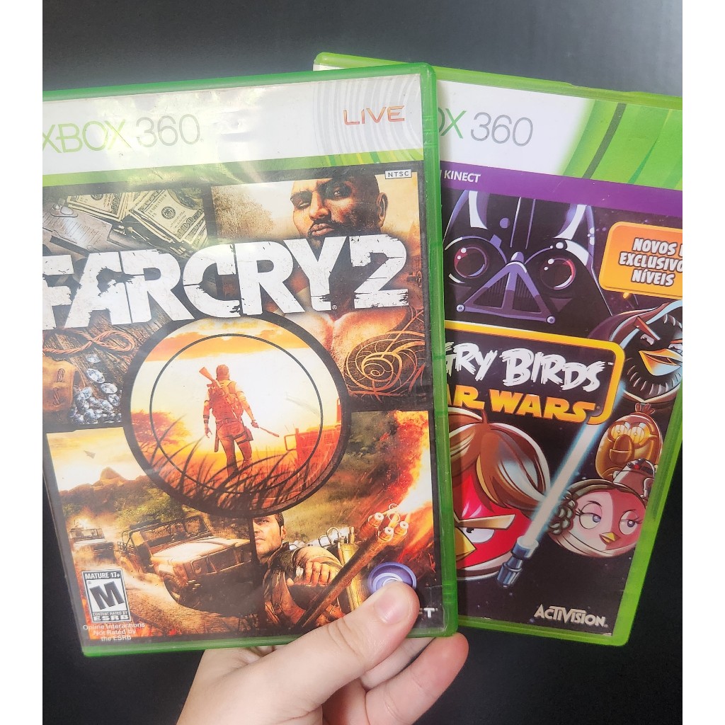 Jogos Xbox 360 originais midia fisica Angry Birds Far Cry 2 | Shopee Brasil