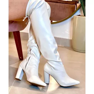 Bota Linha Premium Alto Padrão Over Knee Acima do Joelho Bico Fino