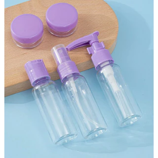 Mini Kit de Viagem Frascos Porta Shampoo Creme Cosméticos 7 e 8 Peças em Oferta na Shopee