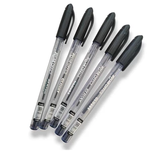5 Canetas esferográficas pretas - 1,0mm (Jocar office Glossy)