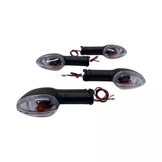 Kit 4 Pisca Completo Fazer 250 2011 Até 2024 Factor 125 150 Fazer 150 Cristal + Lampadas Laranja