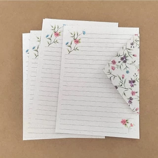 Papéis de Carta Estampas com Envelope 10 Unidades | PRIMAVERA